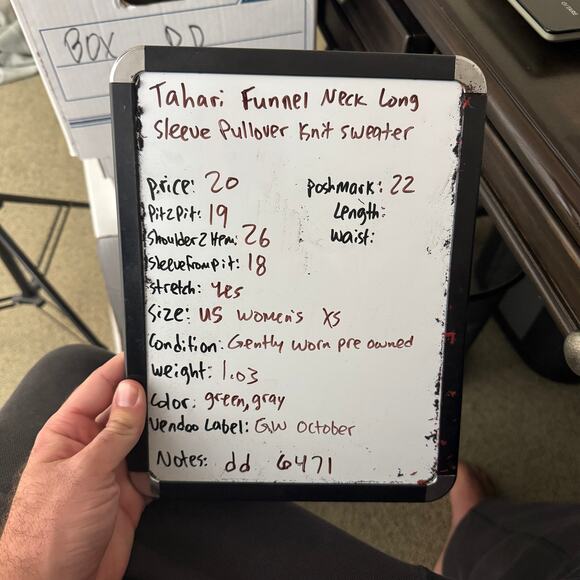 Tahari Funnel Neck Long Sleeve Pullover Knit Sweater US Women's XS - Picture 8 of 8